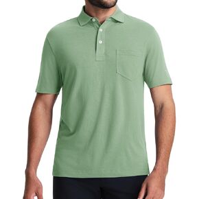 M MAELREG Men's Polo Shirts Short Sleeve Lightweight Soft Cotton Blend with Pocket Summer Casual Daily Wear in Kuwait
