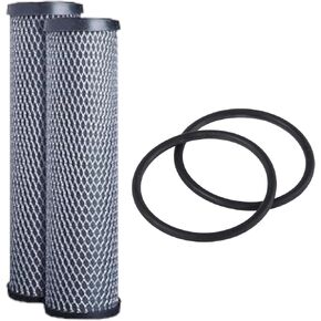 F4Y – Carbon Block Water Filter Cartridges Compatible with FXWTC, GXWH04F, GXWH20S Models – Removes Bad Taste & Odor – Whole House Replacement Filter Cartridge – 10" x 2.5" (2 Pack with 2 O-Rings) in Saudi Arabia