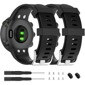 قطعتان من أحزمة ساعات السيليكون لـ Garmin Forerunner 45 / 45S، حزام بديل رياضي ناعم لساعة Forerunner 45 / 45S الذكية in Kuwait