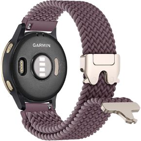 18mm 20mm 22mm Braided Bands Compatible with Garmin Venu 2S/3S/Venu/Venu 2/3,Vivoactive 6/5/3/Forerunner 165/55/645/245/Vivoactive 4S/4,Parachute Buckle Soft Stretchy Nylon Band for Women Men in Saudi Arabia