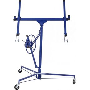 Drywall Lift 13 FT, Heavy-Duty 150 Lbs Drywall Rolling Lifter Panel, Sheetrock Hoist Lift Drywall Jack Lift for Ceiling, Drywall Panel Hoist with 360° Adjustable Telescopic Arm & 3 Lockable Wheels in Kuwait