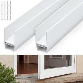 FoldTier 2 Pack 36 بوصة باب الاجتياح السفلي المتوسع عرض قابل للتعديل 1 "- 1 1/2" المطاط الأبيض المزدوج الختم يناسب جميع أبواب العاصفة والشاشة 32-36 بوصة in Kuwait