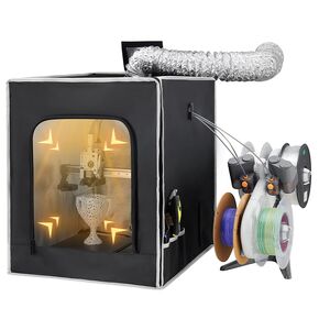 3D Printer Enclosure Cover for A1 Mini & P1, 18x22x22" 12V DC Fan with Speed Control & Exhaust Hose – Heat Retention, VOC Removal for ABS/PETG/PLA Printing in Saudi Arabia