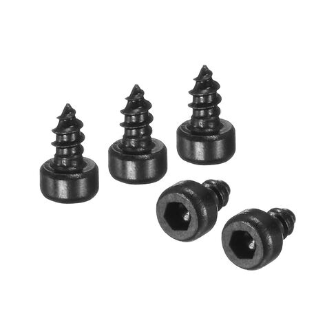 M METERXITY 100 Pack Hex Socket Head Screws, M2x6mm Stainless Steel Bolts Full Thread Self Tapping Screws for Furniture Machinery Electrical Appliances [Black] in Saudi Arabia