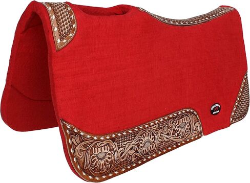 CHALLENGER 32x30 Horse Saddle PAD Western Contoured Wool Felt Moisture Wicking Brown 39209 in Saudi Arabia