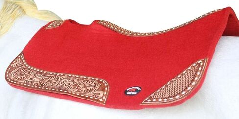CHALLENGER 32x30 Horse Saddle PAD Western Contoured Wool Felt Moisture Wicking Brown 39209 in Saudi Arabia