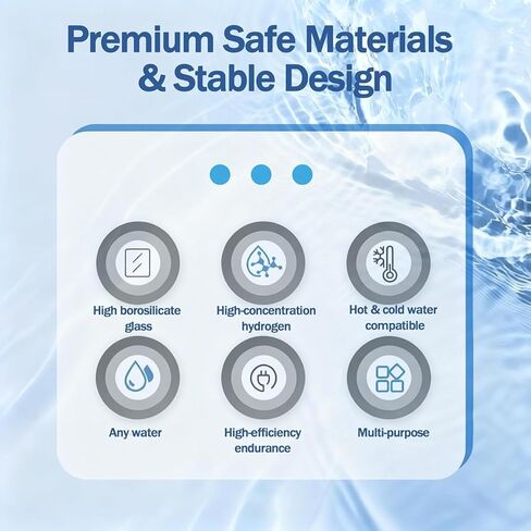 Hydrogen Water Bottle Generator, High-Concentration Hydrogen Water Maker, Up to 4000 PPB, with SPE/PEM Technology, Portable USB Rechargeable for Home Office Travel Fitness Drinking in Saudi Arabia