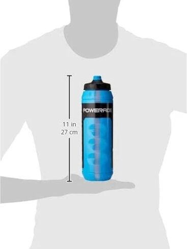 زجاجة مياه Powerade سعة 32 أونصة - زجاجة ضغط رياضية ذات فم واسع وغطاء مقاوم للتسرب - قابلة لإعادة الاستخدام وخالية من مادة BPA in Saudi Arabia