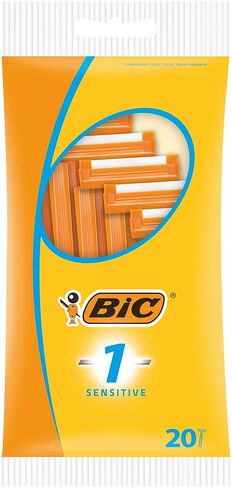 Bic 2 Sensitive Men's Razors, Pack of 14, Disposable Razors with Two Blades for a Close and Precise Shave in Saudi Arabia