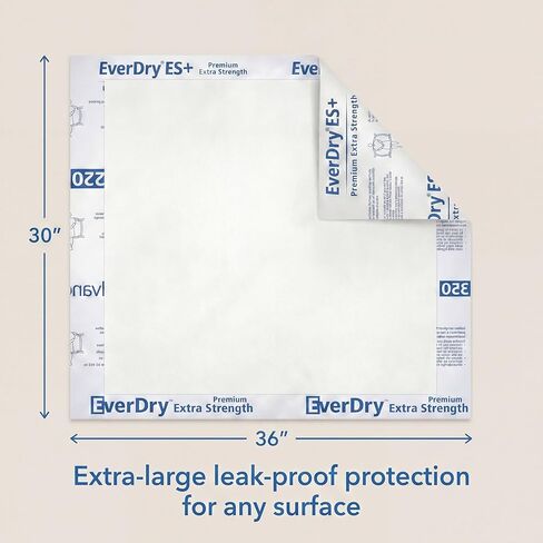 EverDry Repositioning Pads, 30" x 36", Super Absorbent Disposable Underpads, Extra Strength 5-Layer Design, Breathable & Odor Control, Incontinence Bed Pads for Adults & Elderly, 5 Count in Saudi Arabia