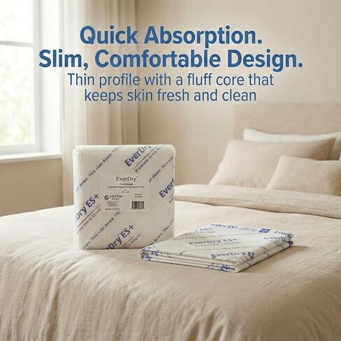 EverDry Repositioning Pads, 30" x 36", Super Absorbent Disposable Underpads, Extra Strength 5-Layer Design, Breathable & Odor Control, Incontinence Bed Pads for Adults & Elderly, 5 Count in Saudi Arabia