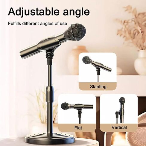 Desktop Microphone Stand, Upgraded Adjustable Table Mic Stand for All Microphone in Saudi Arabia