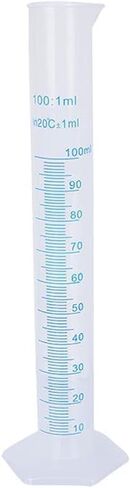 100ml Graduated Cylinder, Plastic Measuring Cylinder Set - Crystal Clear Lab Equipment for Science Experiments & School Chemistry,Liquid Measurement Tool (1pc) in Saudi Arabia