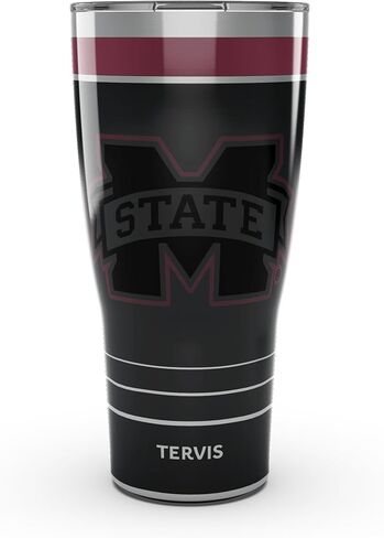 Tervis Traveler Mississippi State Bulldogs - Night Game Triple Insulated Tumbler Travel Cup Keeps Drinks Cold & Hot, 30oz, Stainless Steel in Saudi Arabia