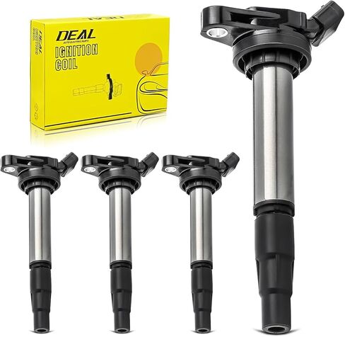 حزمة صفقة مكونة من 4 ملفات إشعال جديدة متوافقة مع Prius/Corolla/Matrix iM/xD Vibe CT200h 1.8L C-HR 2.0L L4 لاستبدال UF-596 UF619 C1714 in Saudi Arabia