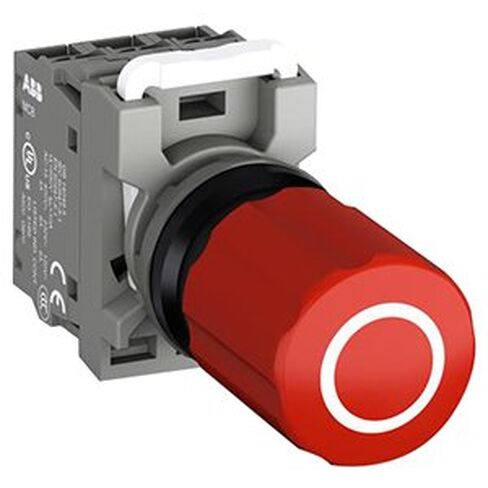 ABB CE3P-10R-02 مفتاح زر ضغط، 30 مم، إصدار سحب، 2 NC، أحمر in Saudi Arabia