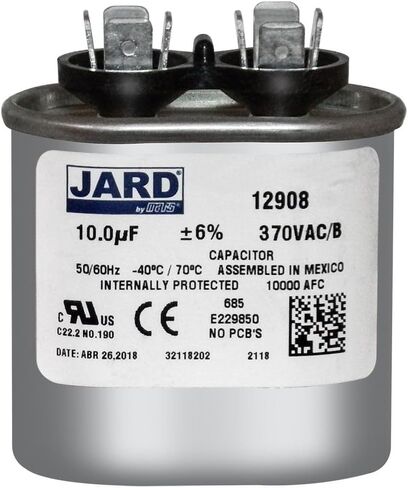 Jard 12908 10 MFD 370V OVAL Motor Run Capacitor in Saudi Arabia