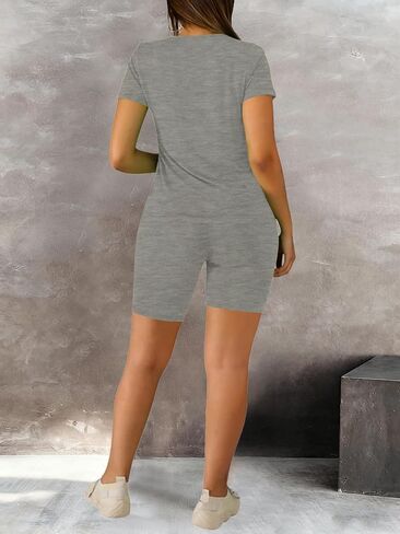 STOLKISS Women 2 piece Short Sets Classic Striped Outfits Summer Casual Short Sleeve T-Shirt and Short Jogger Tracksuits Sets in Saudi Arabia