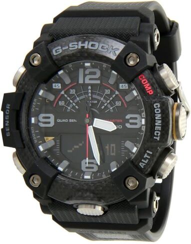 Casio Tactical Mudmaster ANI-Digi Watch, Black/Orange Strap, GGB100-1A9 in Saudi Arabia