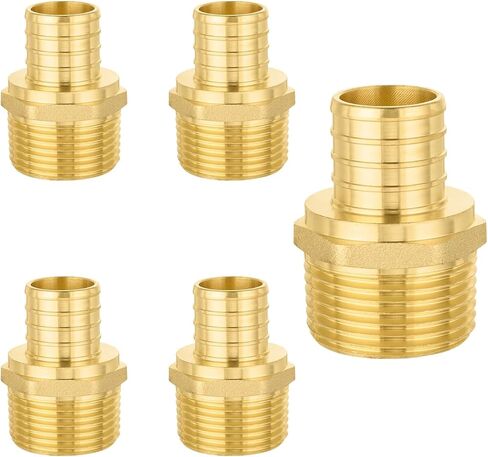5 قطع تركيبات PEX، 3/4 بوصة PEX x 3/4 بوصة محول NPT ملولب ذكر، ASTM F1807 in Kuwait