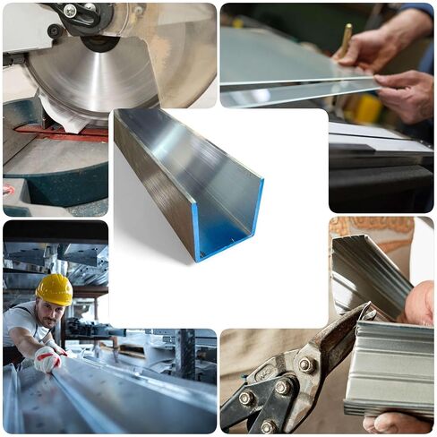 1/8" Thick x 2" x 2" 6061-T6 Aluminum Channel x 6" Long, Sharp Corner Channel Metal Craft Industrial Precision DIY Metal Custom Fabrication Machined Parts Mechanical Components Durable Material in Saudi Arabia