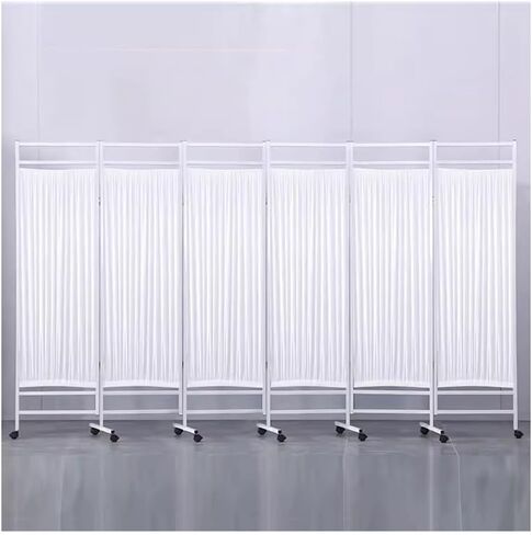 Privacy Screen Divider with Wheels for Indoor Privacy Partition - Folding & Rolling Medical Room Divider for Office/Beauty Salon/Hospital Temporary Wall in Saudi Arabia
