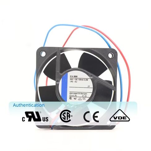 614NHH ebm-papst DC مروحة محورية مدمجة 614 NHH DC 24V 18~26V DC 2.9W 6850RPM 56m³/h مروحة تبريد المواد المقواة بالألياف الزجاجية لوحدات القيادة in Saudi Arabia