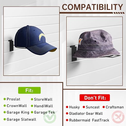 Slatwall Hat Holder, Metal Wire Hat Display Rack for Slat Board，Slatwall Accessories Hat Hook for Retail Display and Home Organization (5) in Saudi Arabia