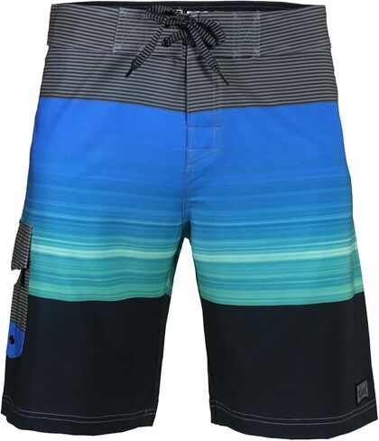 Mens Swim Trunks 22 Inch, Long Board Shorts Men's, Slim Fit, Stretch Material,No Liner, No Side Pockets in Saudi Arabia