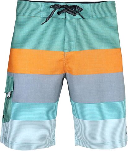 Mens Swim Trunks 22 Inch, Long Board Shorts Men's, Slim Fit, Stretch Material,No Liner, No Side Pockets in Saudi Arabia