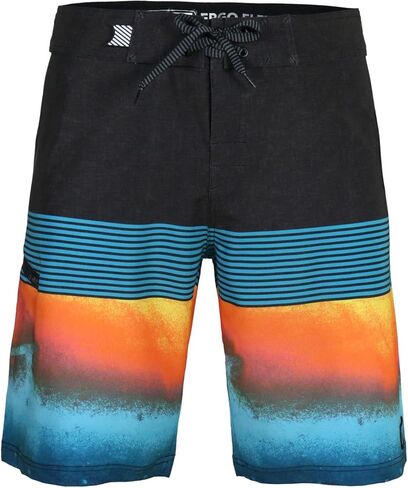 Mens Swim Trunks 22 Inch, Long Board Shorts Men's, Slim Fit, Stretch Material,No Liner, No Side Pockets in Saudi Arabia