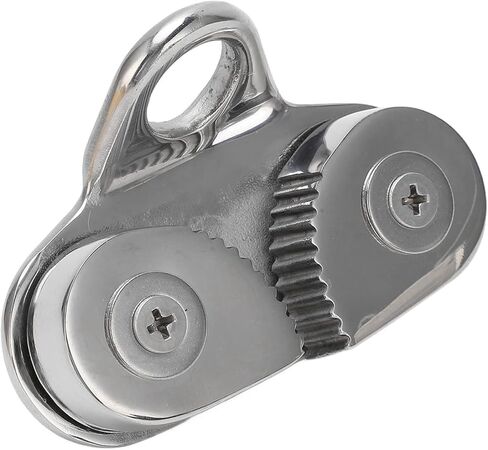 Yosoo Health Gear Boat Cam Cleat 2Pcs 316 الفولاذ المقاوم للصدأ Cam Cleat، Kayak Cam Cleat مع سلك حلقة رائدة Fairlead Cam Cleat للقارب، Cam Cleat لأحجام الحبل حتى 15 مم / 0.59 بوصة in Kuwait