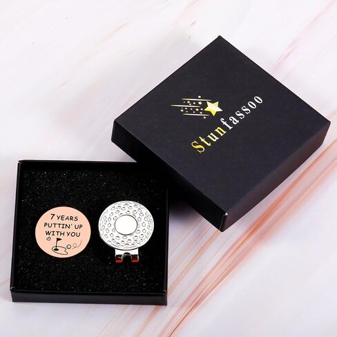 7 Year Copper Anniversary Valentines Day Wedding Gifts for Him Her Golf Ball Marker Hat Clip Gifts for Husband Wife Men Women, Funny Golf Accessories Valentines Gift for Boyfriend Husband Couple in Saudi Arabia