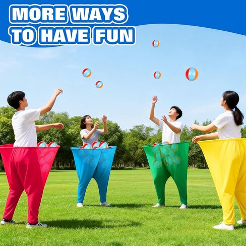 Granny Pants Yard Game Set, 4 PCS Funny Backyard Lawn Game with 16 Bouncy Balls & 2 Pumps, Outdoor Party Games for Adults, Family Reunion Carnival Game, Fun Yard Games for Groups in Saudi Arabia