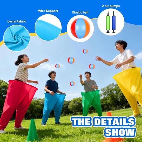 Granny Pants Yard Game Set, 4 PCS Funny Backyard Lawn Game with 16 Bouncy Balls & 2 Pumps, Outdoor Party Games for Adults, Family Reunion Carnival Game, Fun Yard Games for Groups in Saudi Arabia