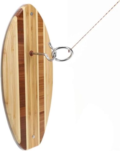 Pacific Shore Games Wooden Hook and Ring Game - Outdoor Games for Adults and Family, Ultimate Ring Toss Game, Ring Game on String for Man Caves, Game Room Walls, Bars, and Patios in Saudi Arabia
