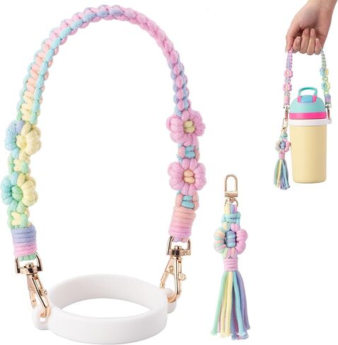 Water Bottle Handle Strap Compatible with Owala, Water Bottle Sling Carrier Holder with Strap for Owala Cup Accessories in Saudi Arabia