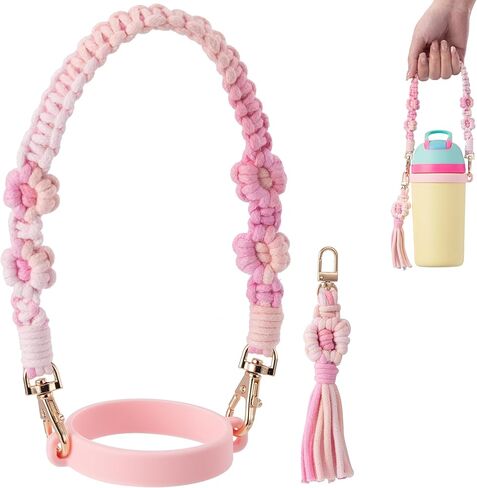 Water Bottle Handle Strap Compatible with Owala, Water Bottle Sling Carrier Holder with Strap for Owala Cup Accessories in Saudi Arabia