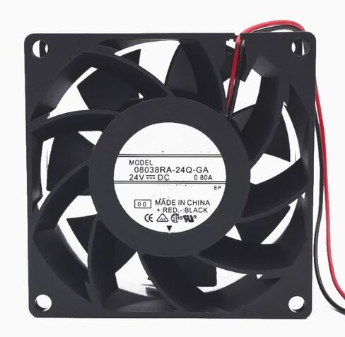 08038RA-24Q-GA 8038 8 سم 24 فولت 0.80 أمبير مروحة تبريد بسلكين in Kuwait