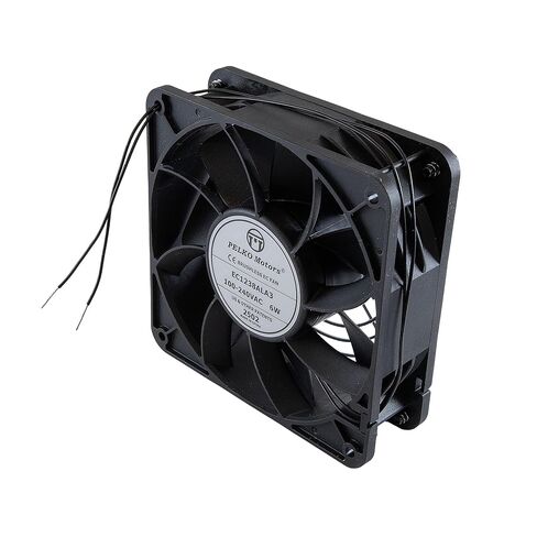 NavePoint AC/EC Fan Unit 100–240V with Wire Leads, Single Top-Mount Cooling Fan, Quiet 42.3 dB-A, Energy-Efficient Motor for Server Racks & IT Equipment in Kuwait