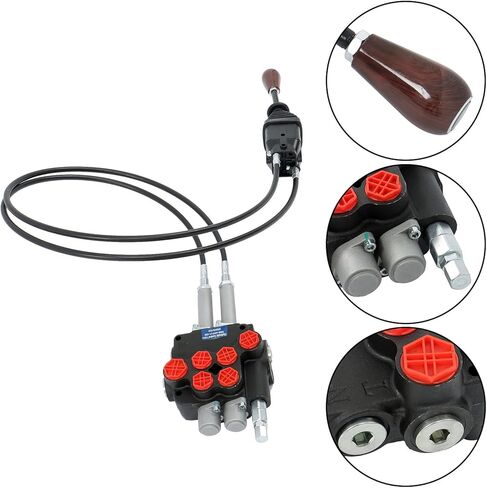 2 Spool Valve 80lpm/ 21gpm+Cables+Joystick Replacement for Cable Remote Control Valve Kit in Saudi Arabia