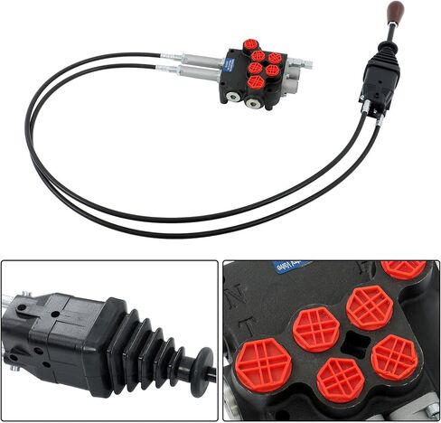 2 Spool Valve 80lpm/ 21gpm+Cables+Joystick Replacement for Cable Remote Control Valve Kit in Saudi Arabia