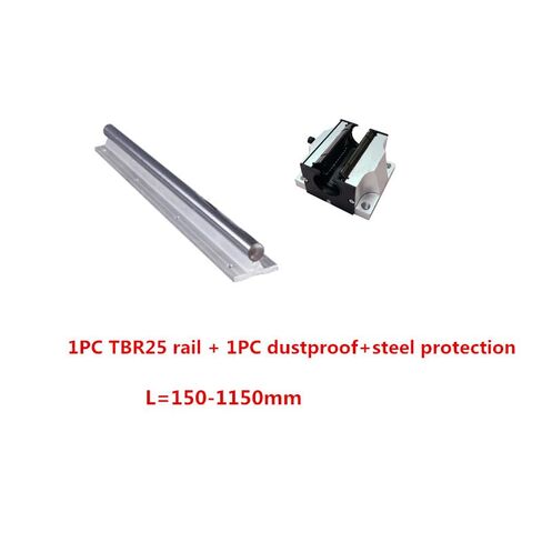 Standard Box Type Linear TBR25 Length 150-1150mm 1/2Pcs Guide Rail + 1/2/4 of Slide(8,150mm) in Saudi Arabia