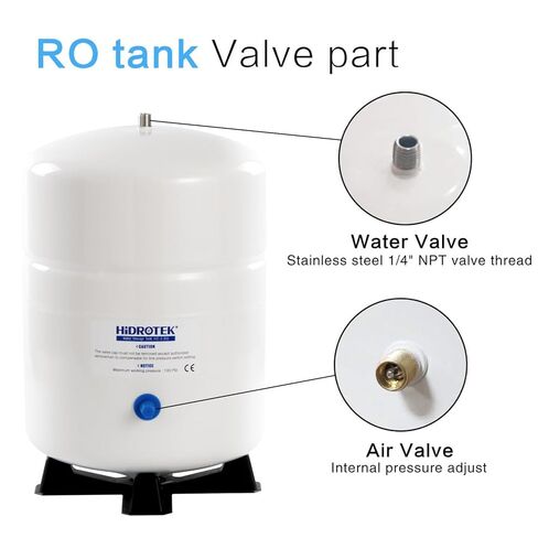 HIDROTEK 2.8 Gallon RO Water Storage Tank for Reverse Osmosis Water Filtration Systems -NSF Certificated-1/4 in Saudi Arabia
