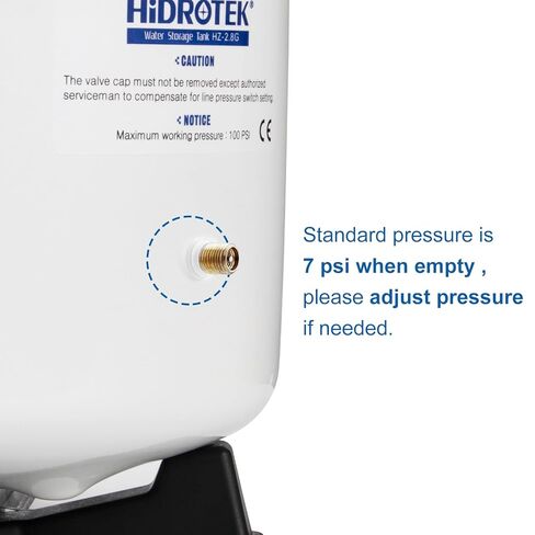HIDROTEK 2.8 Gallon RO Water Storage Tank for Reverse Osmosis Water Filtration Systems -NSF Certificated-1/4 in Saudi Arabia
