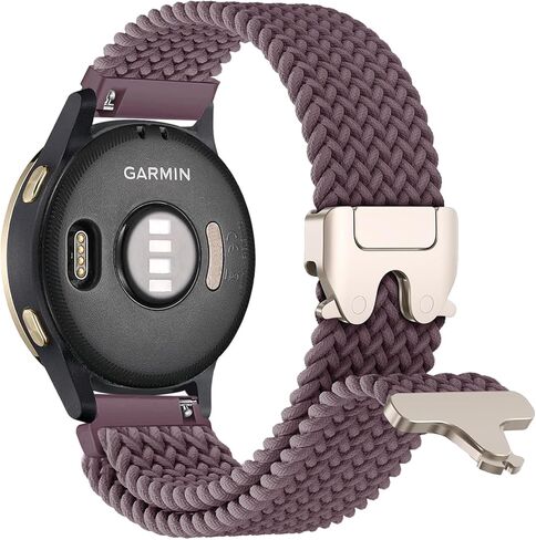 أشرطة مضفرة 18 مم 20 مم 22 مم متوافقة مع Garmin Venu 2S/3S/Venu/Venu 2/3، Vivoactive 6/5/3/Forerunner 165/55/645/245/Vivoactive 4S/4، حزام من النايلون الناعم القابل للتمدد للنساء والرجال in Saudi Arabia