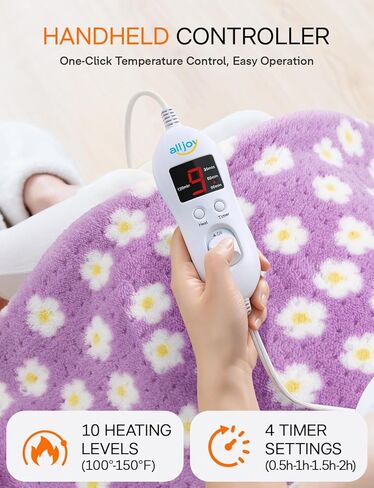 وسادة تدفئة بحجم كينج من ALLJOY لتخفيف آلام الظهر، وسادة تدفئة كبيرة جدًا مقاس 81.28 سم × 43.18 سم لتشنجات الدورة الشهرية، هدايا عيد الأم للأم، وسادة تدفئة للرقبة والكتفين والظهر مع مؤقت إيقاف تلقائي in Kuwait