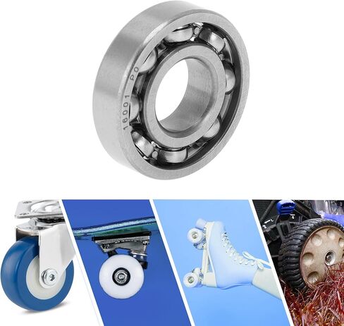 ACROPIX 16001 الكرات الأخدود العميق P0 12x28x7 مللي متر محامل مشحم فتح نوع الفضة لهجة سكوتر عجلة التزلج 2 قطعة in Kuwait
