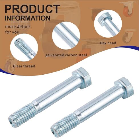 16 قطعة من مسامير العجلات، بطول 5/16 بوصة - 18 × 2.16 بوصة، مطلية بالفولاذ الكربوني، برغي برأس سداسي، أجهزة بديلة لعربات اليد والدمى وعربات المرافق. in Kuwait