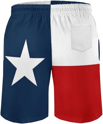 Texas Flag Swim Trunks for Mens, Lone Stars Quick Dry Beach Shorts with Mesh Lining Mens Bathing Suit in Saudi Arabia
